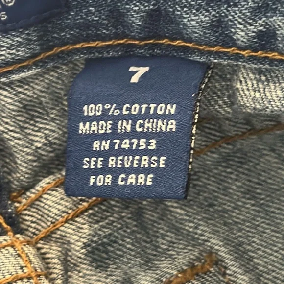 Juniors Zana Di Denim Patchwork Shorts Size 7 - Picture 7 of 7